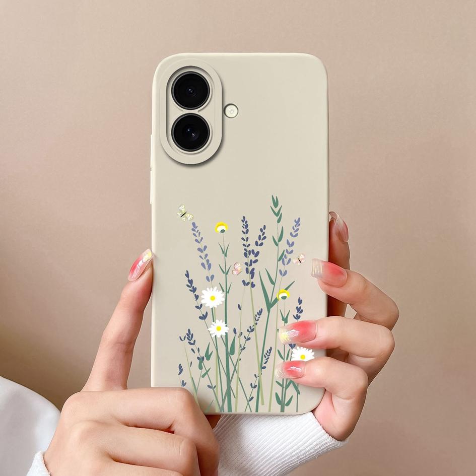 Husă Pentru Apple iPhone 16 Plus 16pro 16promax Avocado Drăguț Flori Frumoase Silicon Lichid Moale Subțire Pictat Anti Cădere Anti Alunecare Carcasă Pentru iPhone Capa