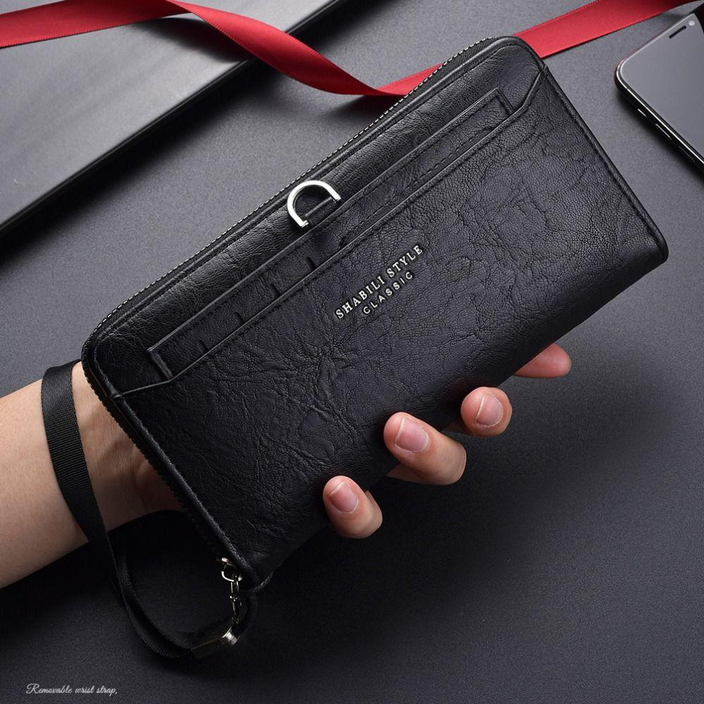 Multi Slot Long Wallet Purse Business Clutch Bag Elegant Mobile Phone Bag Business