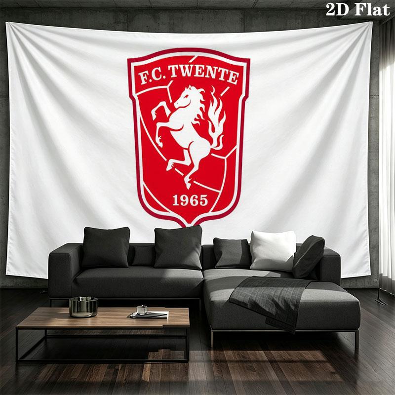 FC Twente Art Wall tapestry, aesthetic printed fabric blanket, suitable for bedroom, living room, and home decor.