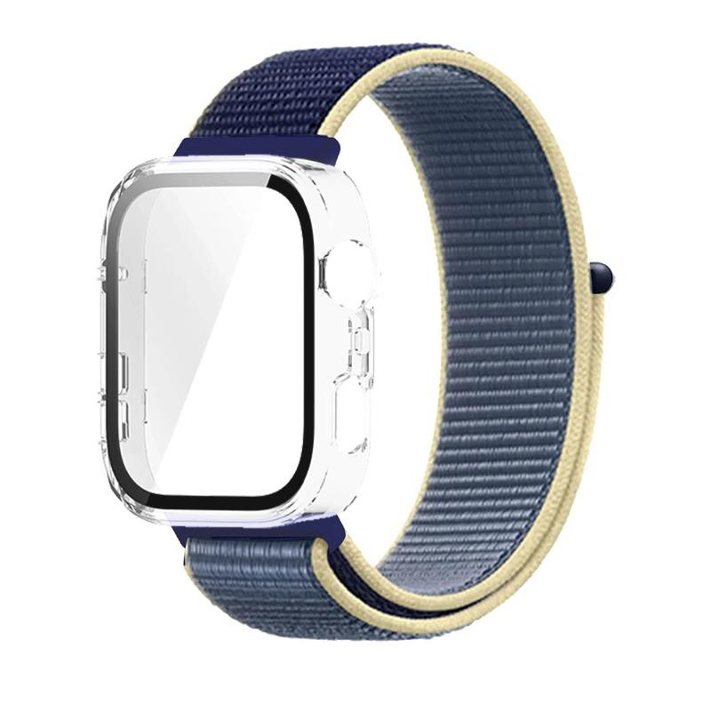 Pasek Nylonowy+Etui PC do Huawei Watch Fit 3/4/4 Pro Chroniące przed Upadkiem+Wygodna Oddychająca Opaska na Nadgarstek Correa