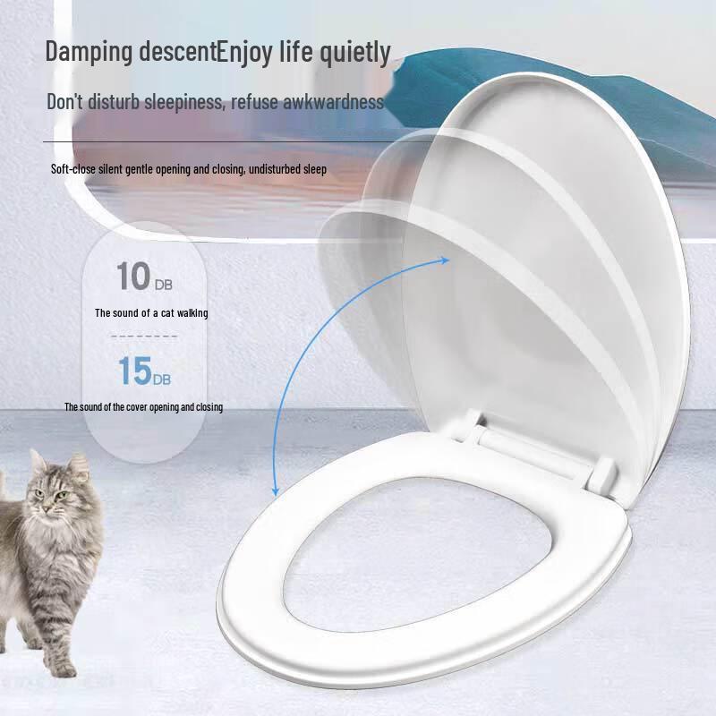 Huihuadu PP Soft-Close Toilet Seat Lid