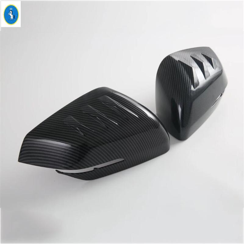Carbon Fiber Look / Black Style Rearview Mirror Cover Trim Fit For GEELY GALAXY E5 / EX5 2024 2025 ABS Accessories