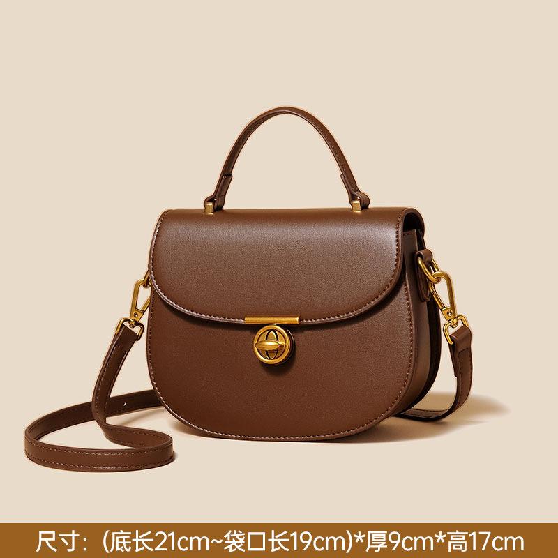 Light Luxury Niche Design Bag, Retro Saddle Bag, Small Versatile Hand-held Shoulder Crossbody Bag