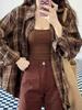 Retro Plaid Long Sleeve Shirt Jacket - Trendy Loose Casual Top for Women's Spring and Autumn Fashion