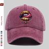 Pc Leopard Print Lip Pattern Baseball Cap Party Prom Music Festival Decor Papa Hat Truck Driver Sun Hat Washable Adjustabl