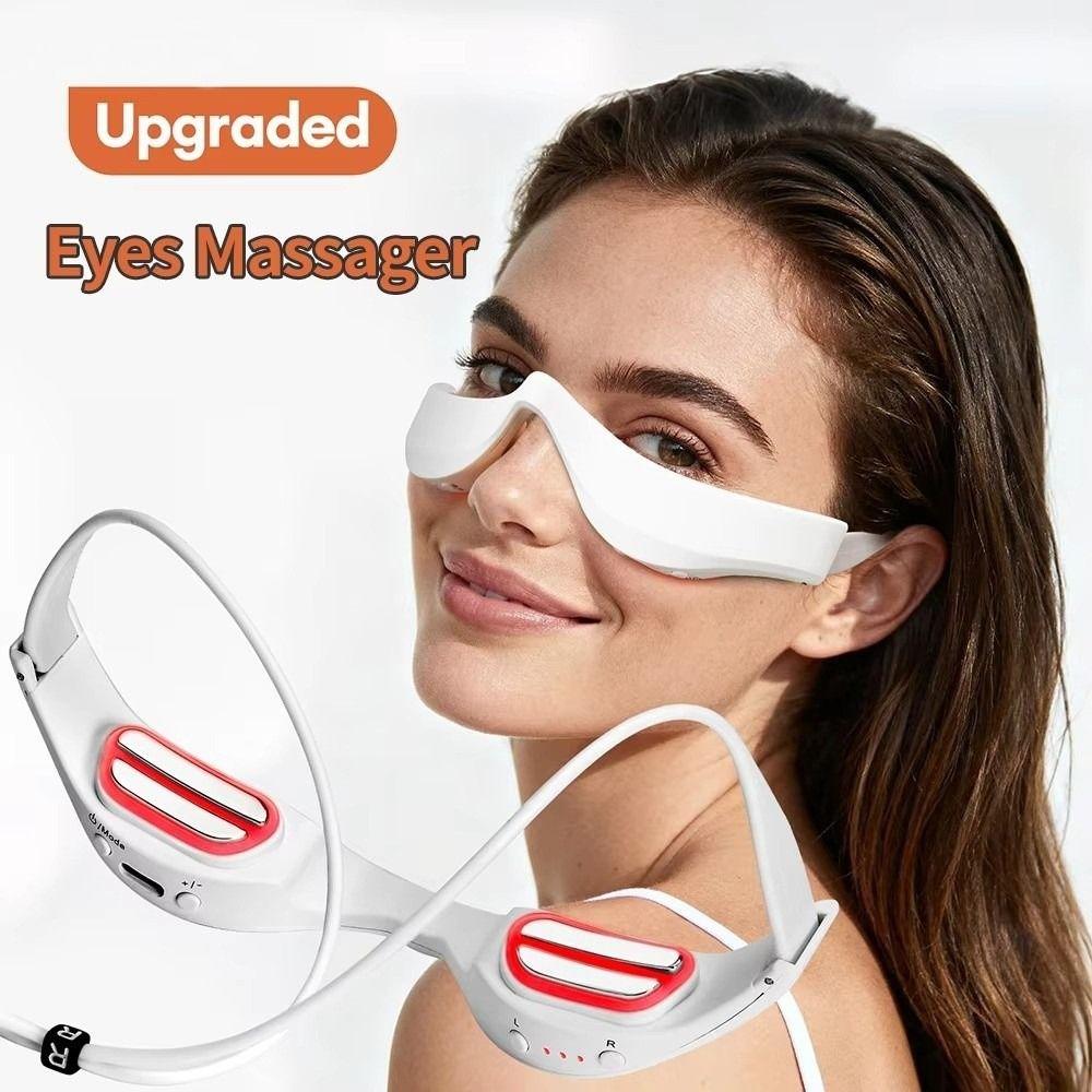 3D Eye Massager Electric Under-Eye Massager EMS Eye Massager Eye Fatigue Relief Red Light Eye Massage Glasses