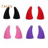 1 Pair Car Devil Horn Sticker 3D Automotive Roof Decoration Front Rear Bumper Guard Anti Collision Protector Waterproof Sunproof Universal Vehicle