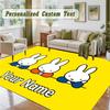Crystal Velvet Square Rug Custom NameMiffy Pattern Non Slip Home Floor Decor Rug