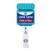 Glitter Acrylic Easy To Pull Badge Telescopic Buckle 360° Rotation Retractable Doctor Nurse Badge Reel Bottle Id Card Holder