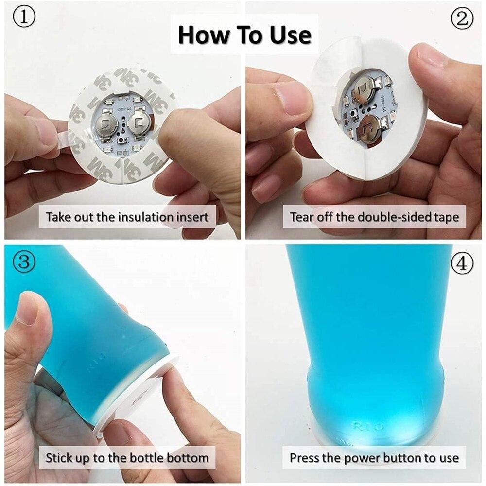 5pcs Set LED Luminous Coasters Light Up Glass Drinking Bottle Cup Mat for Parties Weddings Bar Christmas Home Pub