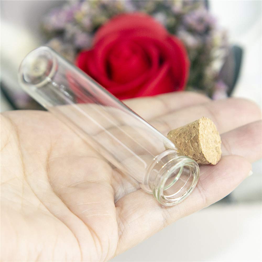 18 X 80 Small Mouth Glass Jar with Cork Capacity Holiday Cute Small Glass Jar Stopper, 13ml, Gift, Decoration,