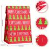 1 set Christmas pattern gift packaging paper bag set holiday gift decoration packaging sticker label paper bag holiday gift packaging set