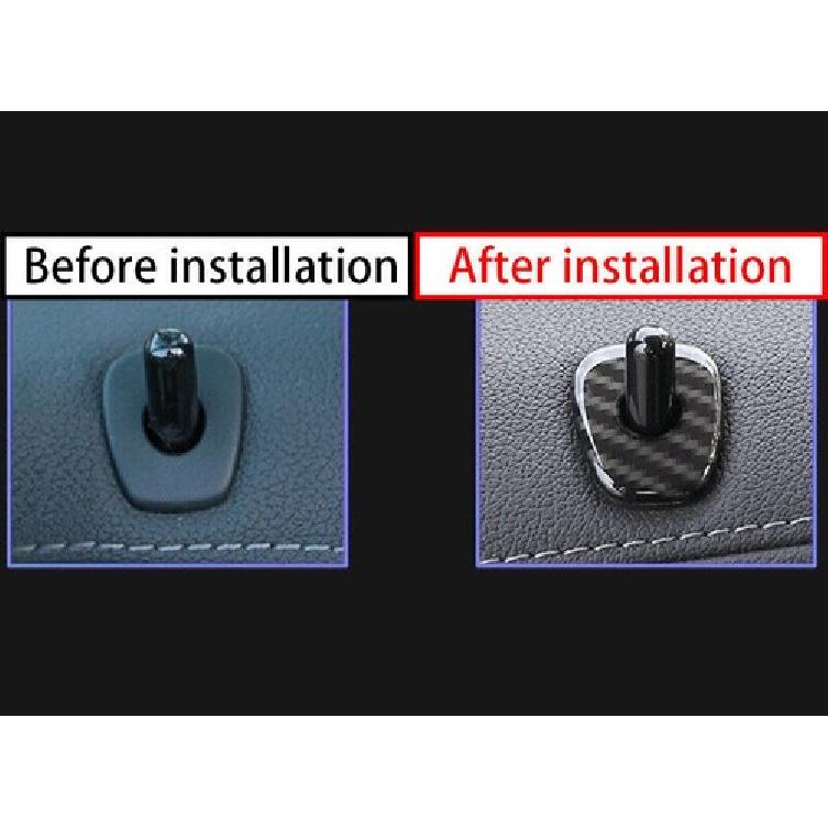 For BMW X3 X4 X3M X4M iX3 Cover Trim Carbon Fiber Door Lock Protection 2018~2024