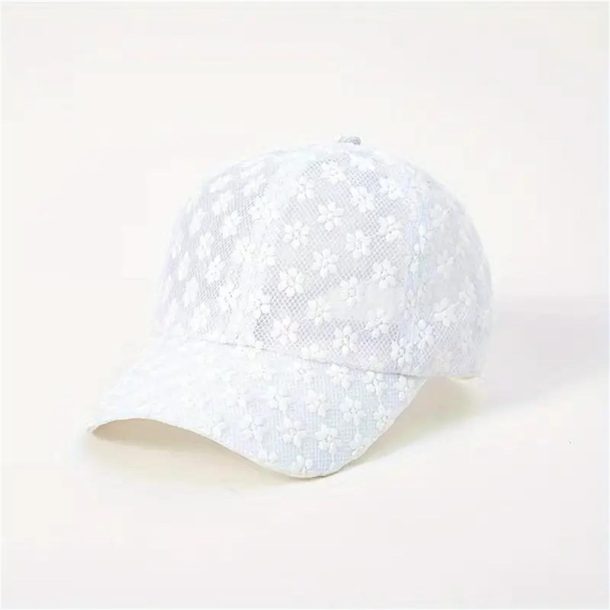 

Ladies Flower Sun hat-uv-proof baseball hat spring and summer breathable outdoor sports and activities cap High Quality Practical Daily Use Adjustable белый