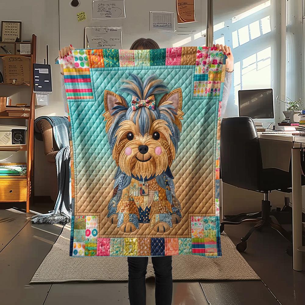

1Pc Dog Patchwork Art Print Flannel Blanket High Quality Warm Comfortable Cover for All Seasons Perfect for Gifts Home Decor 80cm x 120cm