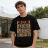 Camiseta Masculina Estampa Macaco Boxeador Gola Redonda Manga Curta Pulôver Tops Ajuste Elástico Cor Sólida Tops Casuais Roupa do Dia a Dia