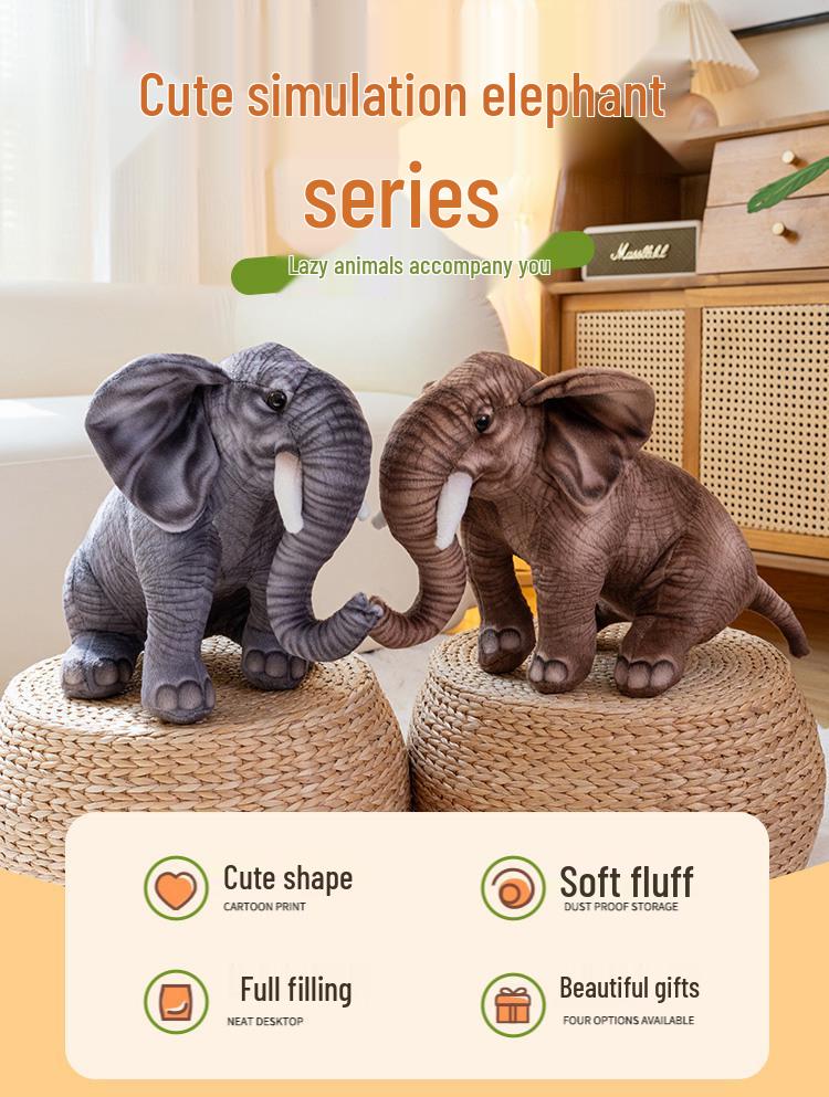 Cross-border Elephant Plush Toy - Cute Soothing Doll for Children and Babies