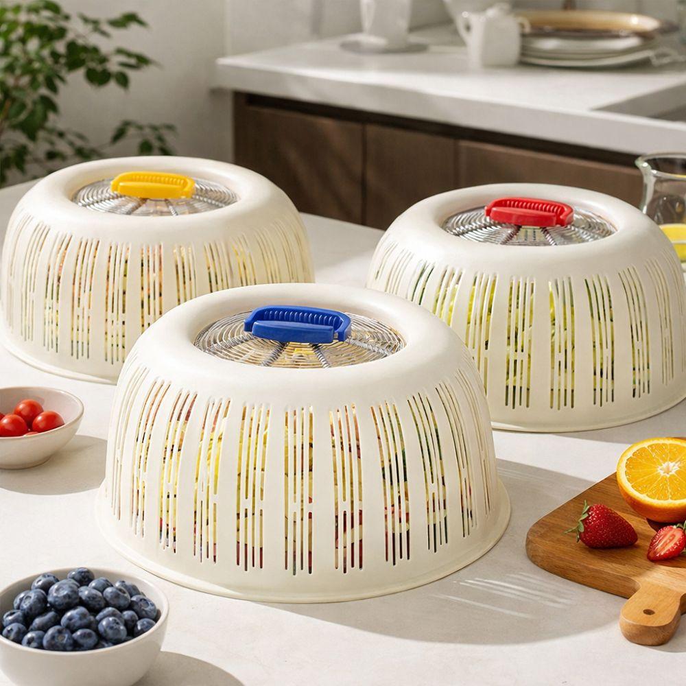 Plastic Vegetable Food Cover Heat Resistant Anti Fly Mosquito Draining Basket Breathable Fruit Basket Cover Food Protection