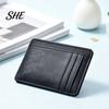 Slim Professional Card Case for Business Holder Men, Minimalist Credit with ID Window, Simple Solid Color Wallet Men Multiple Slots, Pocket Cards Bank