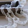 2 Yards/182cm White Black Ruffle Lace Fabrics For Clothing Home Wedding Accessory Bouquet Decor Handmade Sewing Trim