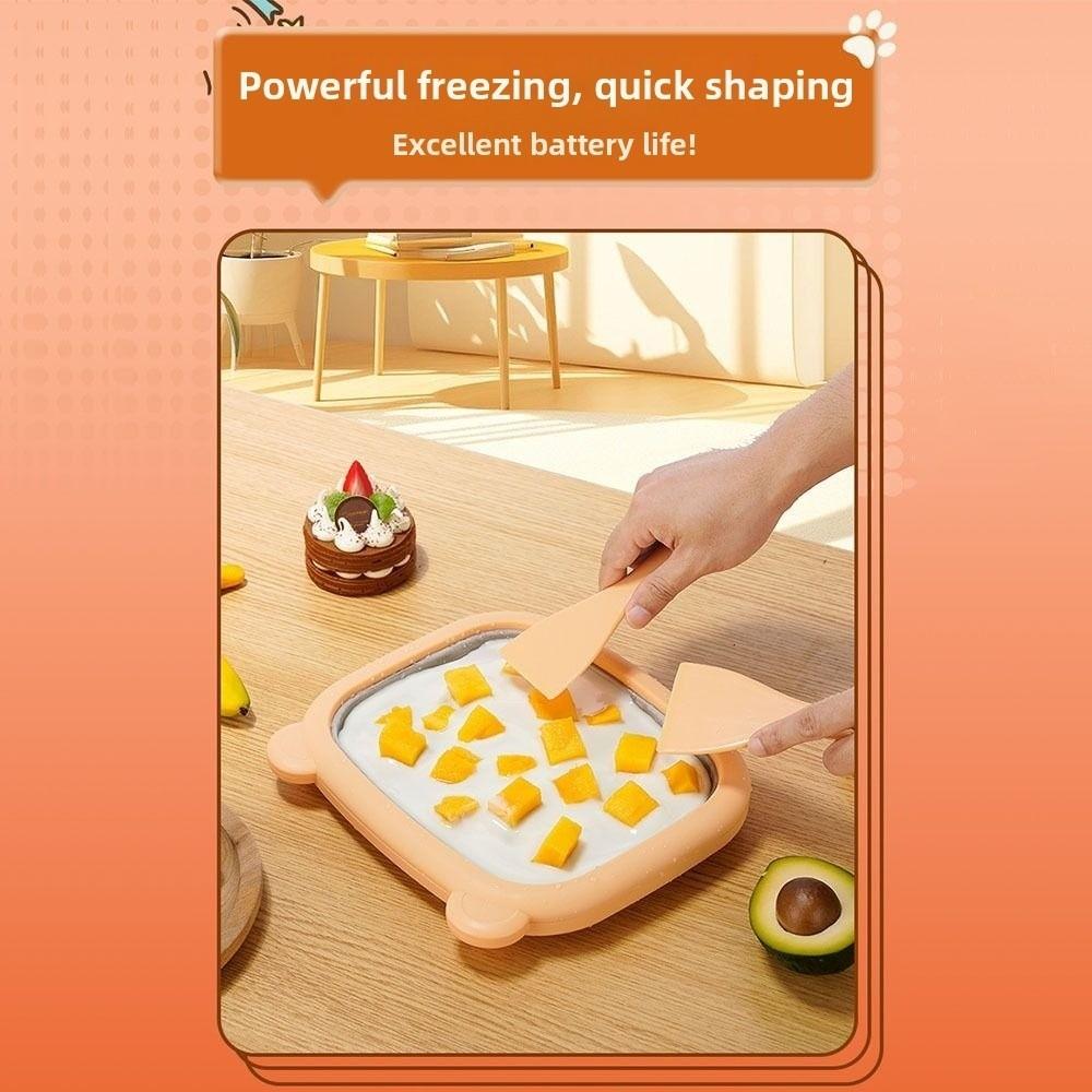 No Electricity Required At Home Rolled Ice Cream Kit Fried Ice Tray  for Families and Parties