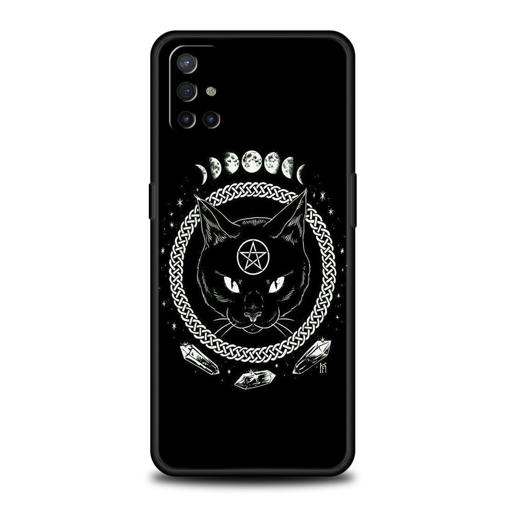 moon Tarot cat Aesthetic Phone Case For OnePlus 10 9 Pro 9T 10R 9R 9RT 8T 8 7 6T 7T Nord 2T CE 2 5G N200 N10 N100 Silicone Cover