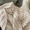 Children's Spring and Fall Striped Bottoming Shirt Middle and Small Children Loose Cute and Comfortable Tops