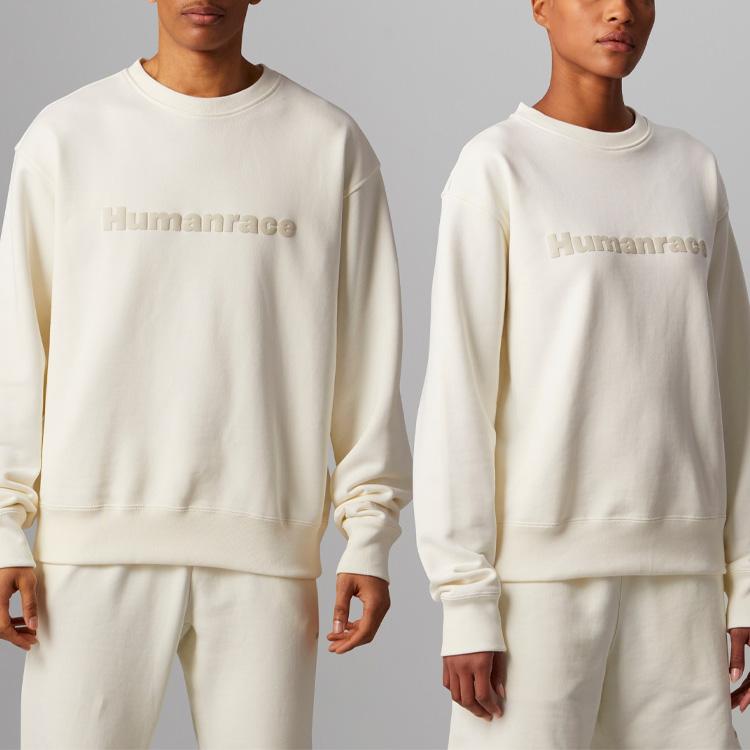 Adidas X Pharrell Williams Humanrace Basic Rundhals-Sweatshirt Off White Unisex Oberteile HK6695