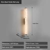 New Chinese Retro All-Copper Marble Wall Lamp - Luxury Bedside Lighting