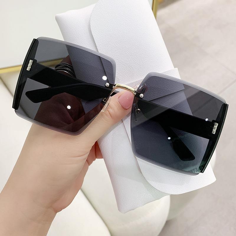 Style Classic Black Big Square Shades Sunglasses For Women Men Fashion Women Sunglasses With Uv Protection