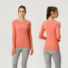 Women's Quick Dry Long Sleeve Yoga & Running Top - Round Neck, Sweat-Wicking, Fitness T-Shirt