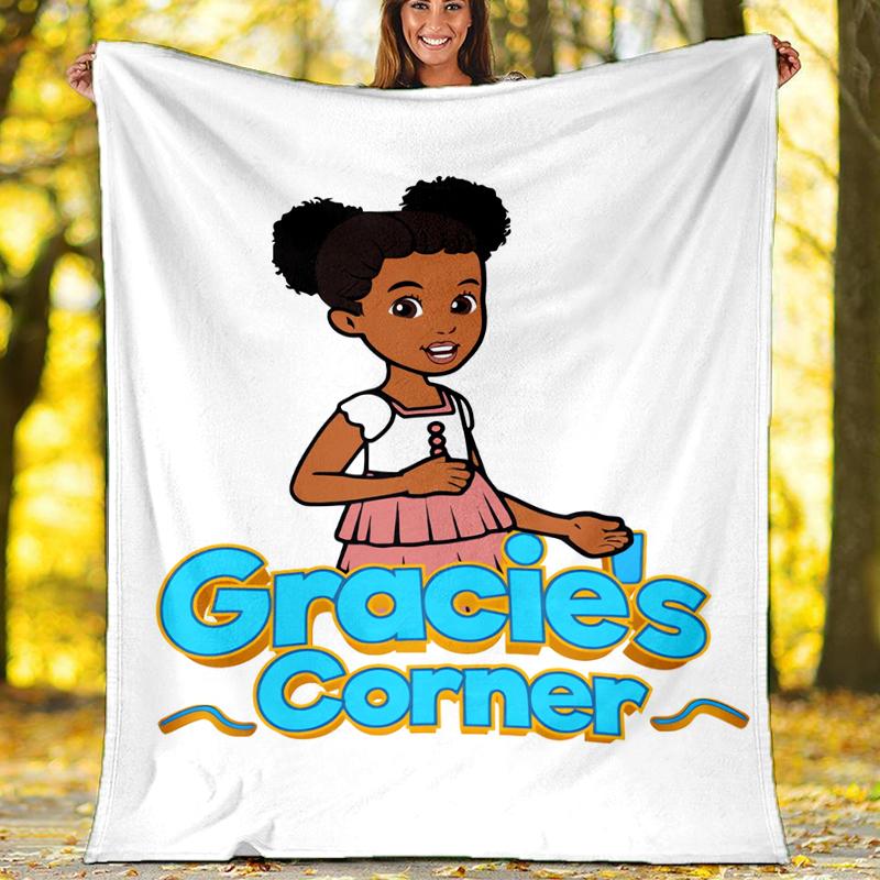 Gracie's Corner Theme Printed Blanket - Perfect for Couch, Bed, Travel & Outdoor Use | Machine Washable, Cozy & Durable.