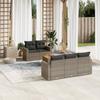 Vidaxl 6-Cz. Set di Mobili da Giardino con Cuscini, Grigio, Polyrattan
