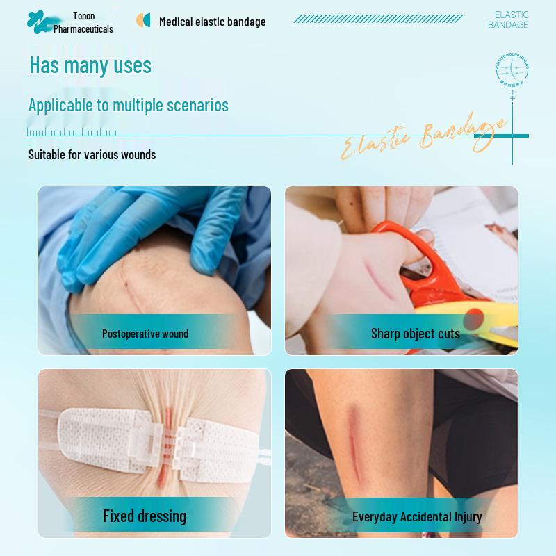 Netkaná bandáž pro snížení napětí se zipem: Flexibilní náplast s lepidlem pro péči o rány a jizvy