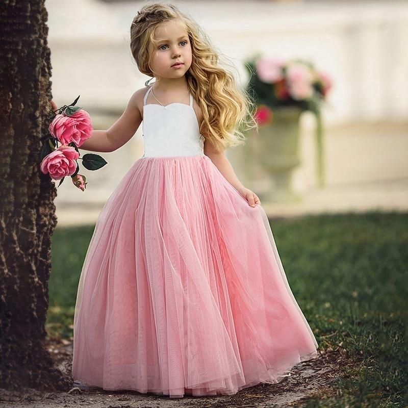 Mädchen Kleid Für Neugeborene - Sommer Blumenkleid Mit Tutu Rock Für Hochzeit & Party