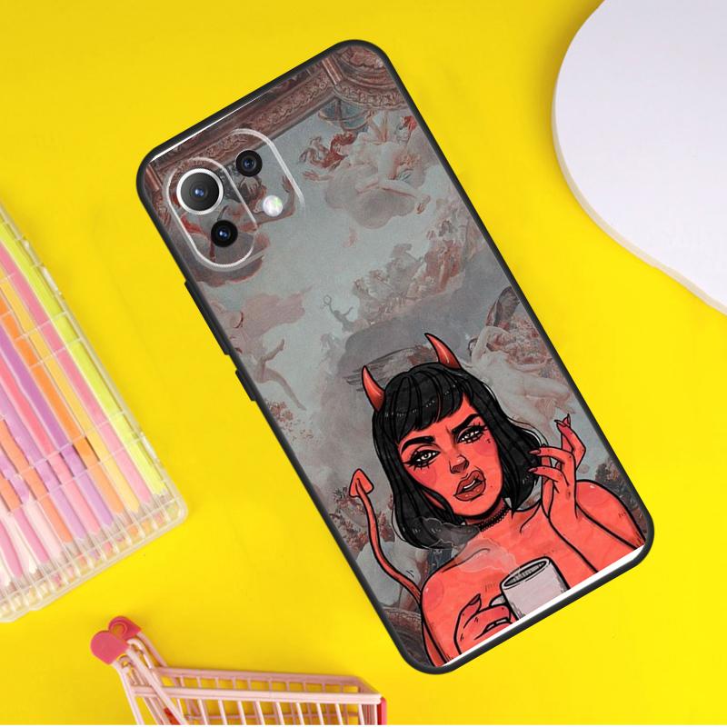 Lovely Bad Devil Girl Cover For Xiaomi 14 Ultra 13 11T 12T 13T 14T Pro POCO X7 X6 Pro X3 X5 F3 F5 M6 F6 Pro Case