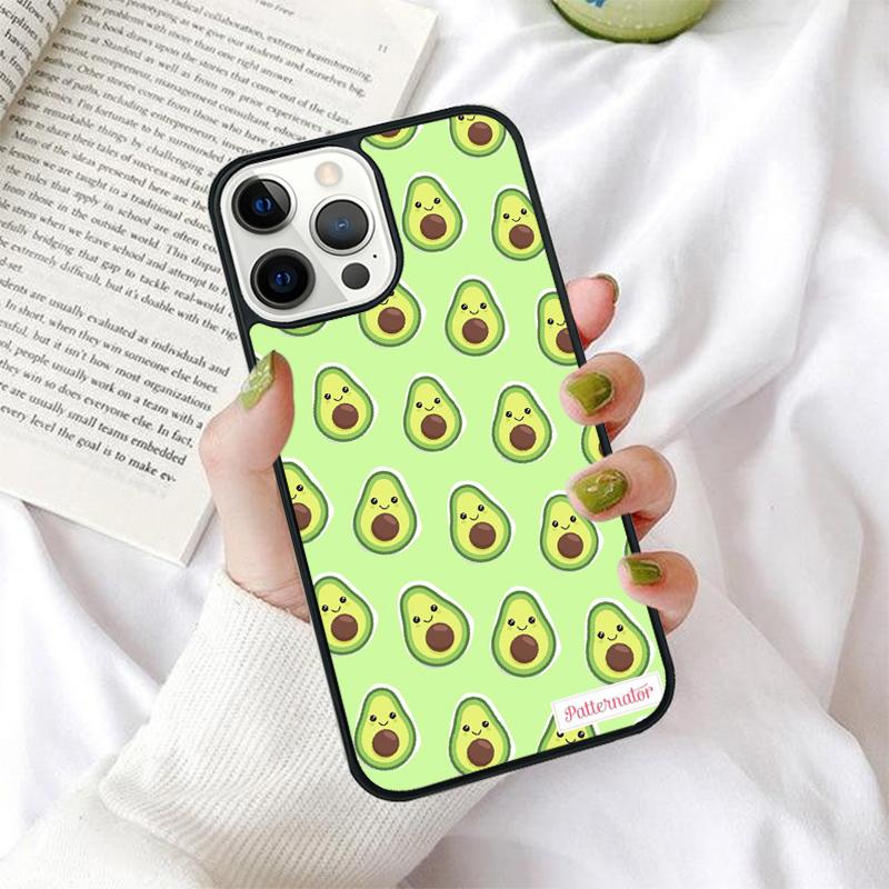 Süße Avocado-Handyhülle für iPhone 17 Air 16 PRO MAX 15 14 PLUS 12 11 13 Rückabdeckung Fundas Schale coque