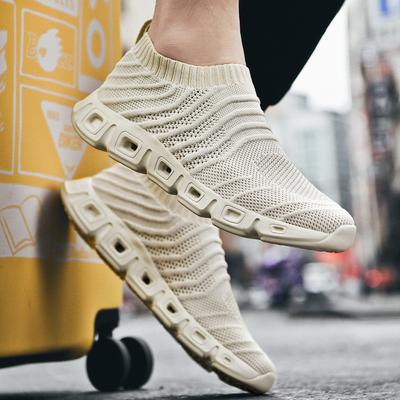 Harajuku Men Soft Casual Shoes Breathable Stylish Sport Sneakers Male Outdoor Flats Walking Sock Shoes Plus Size 39-48