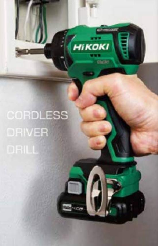 HiKOKI Cordless Driver Body Battery and Charger Sold with Hand Tightening Green Drill, Only, Separately, Mechanism, 10.8V, DB12DD(NN),