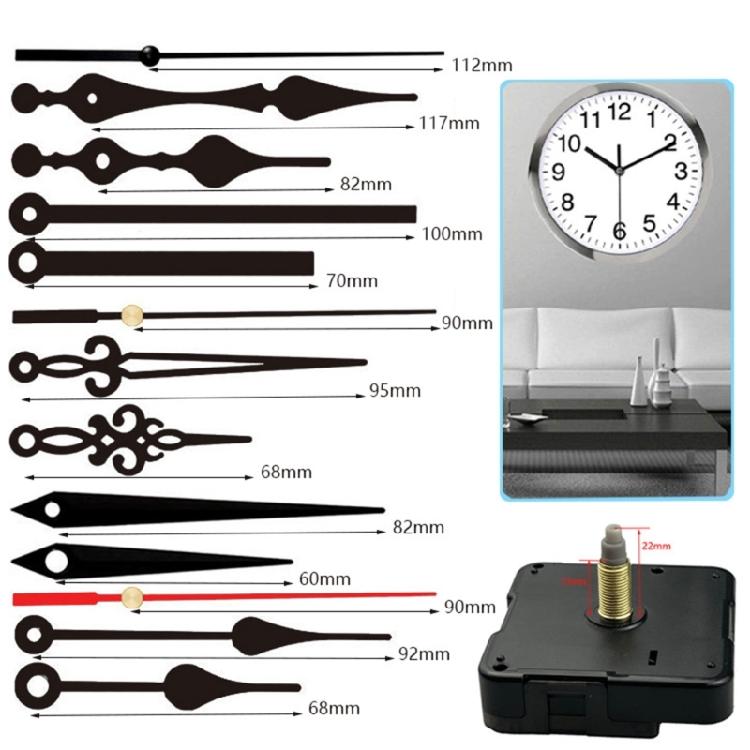 Clock Movements with Different Size Clock Hands Replacement DIY Repair Parts