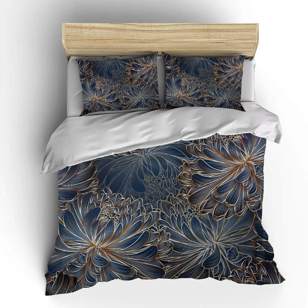 Botanical Flower Double Bed Duvet Cover Bed European Bedding Sets Home Textiles Luxury Pillow Cases Bedroom Bedding
