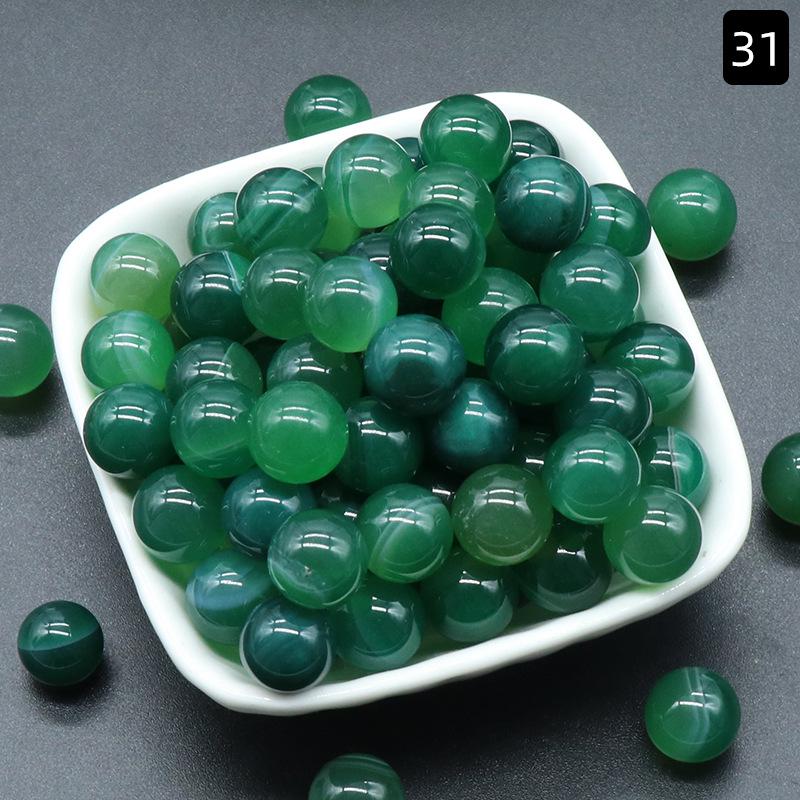 1189-12MM Natural Round Crystal Stone Bead, No Hole, Mini Small Ball for DIY Jewelry and Crafts
