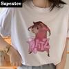 Frau Kawaii Ratz Maus Baum Print Harajuku Sommer Unisex T-shirts Casual Rundhals Kurzarm Top T Shirt Frauen T-shirt Drop schiff