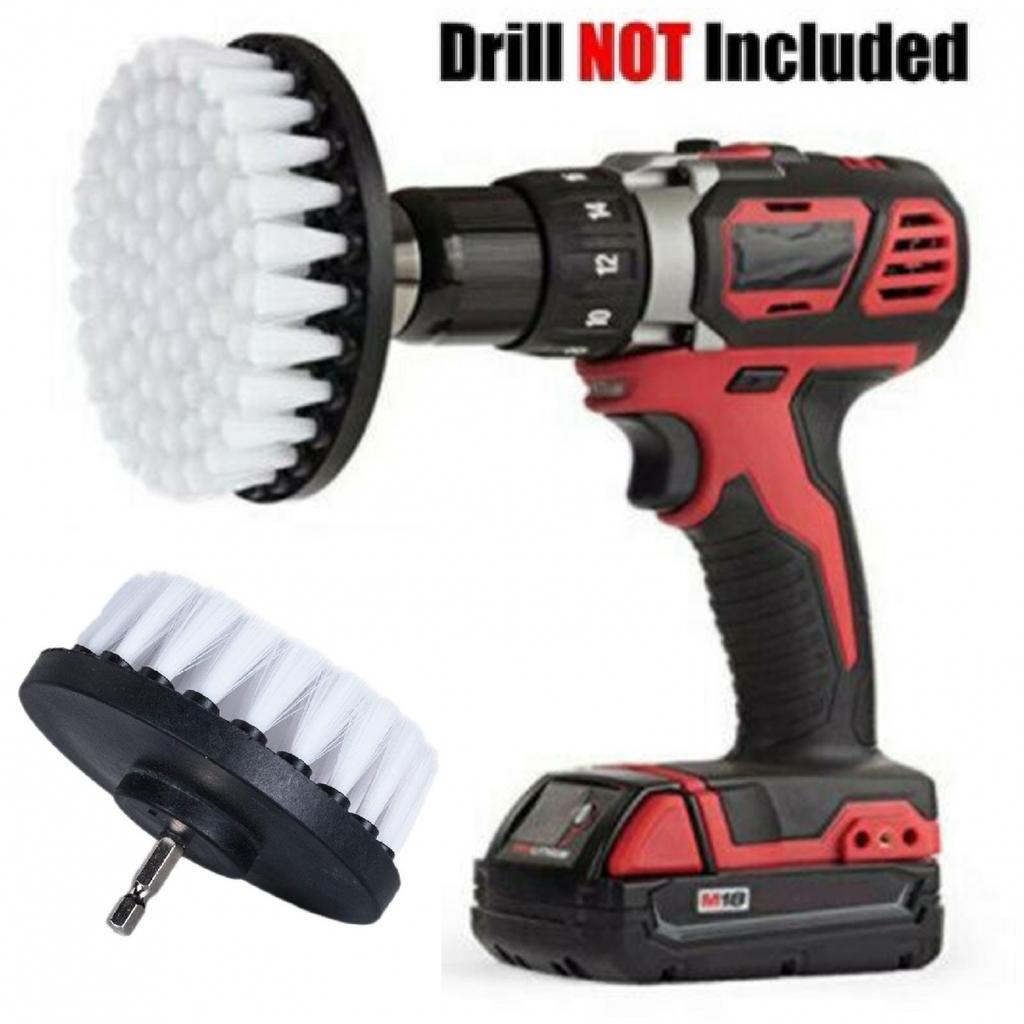 4in Electric Drill Brush For Carpet Tile Leather Upholstery Cleaning Attachment