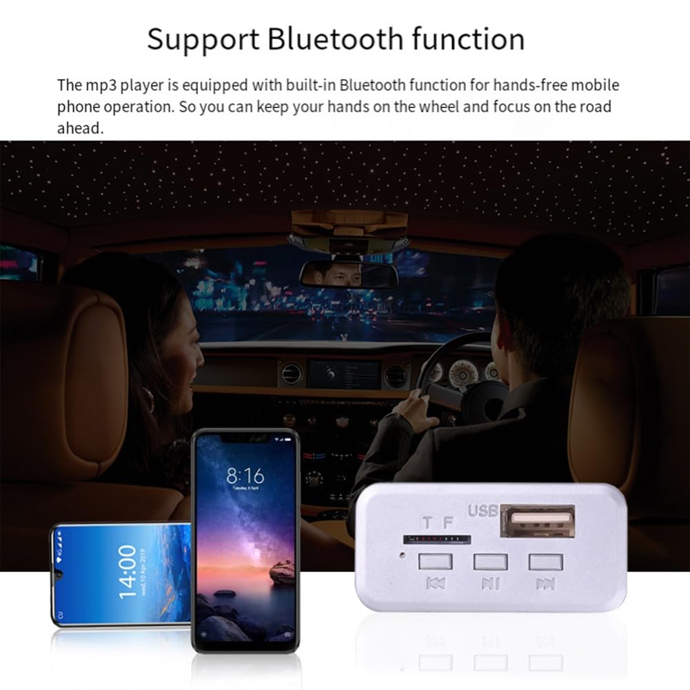 Inscriptions Bluetooth 5.0 MP3 WMA APE Decode Board Car Audio USB TF FM Radio