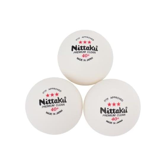 Мяч для настольного тенниса Nittaku 3 звезды Premium Clean Антивирусный/Антибактериальный Сертифицирован Международной федерацией настольного тенниса Сделано в Японии