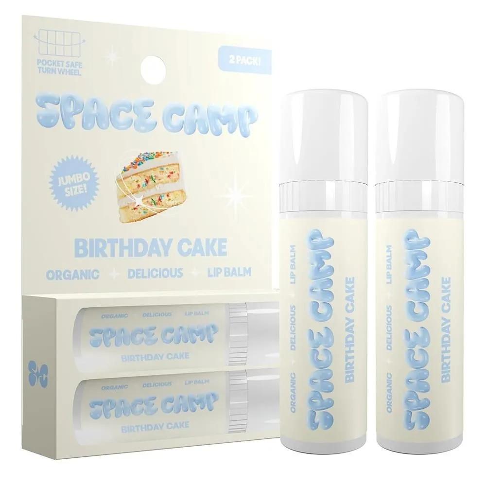

Space Camp Lip Balm 2-Pack Birthday Cake Space Camp Wellness Jumbo Lip Balm - Birthday Cake Organic