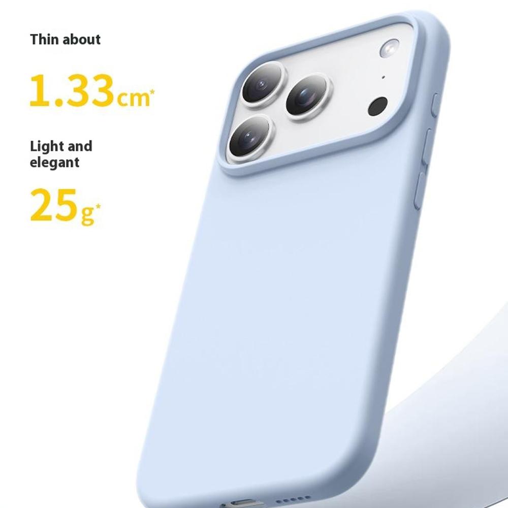 Pro pouzdro na iPhone 17 Pro Max Ultra tenký tekutý silikon+PC Kryt telefonu proti poškrábání s dotykovým ovládacím tlačítkem fotoaparátu