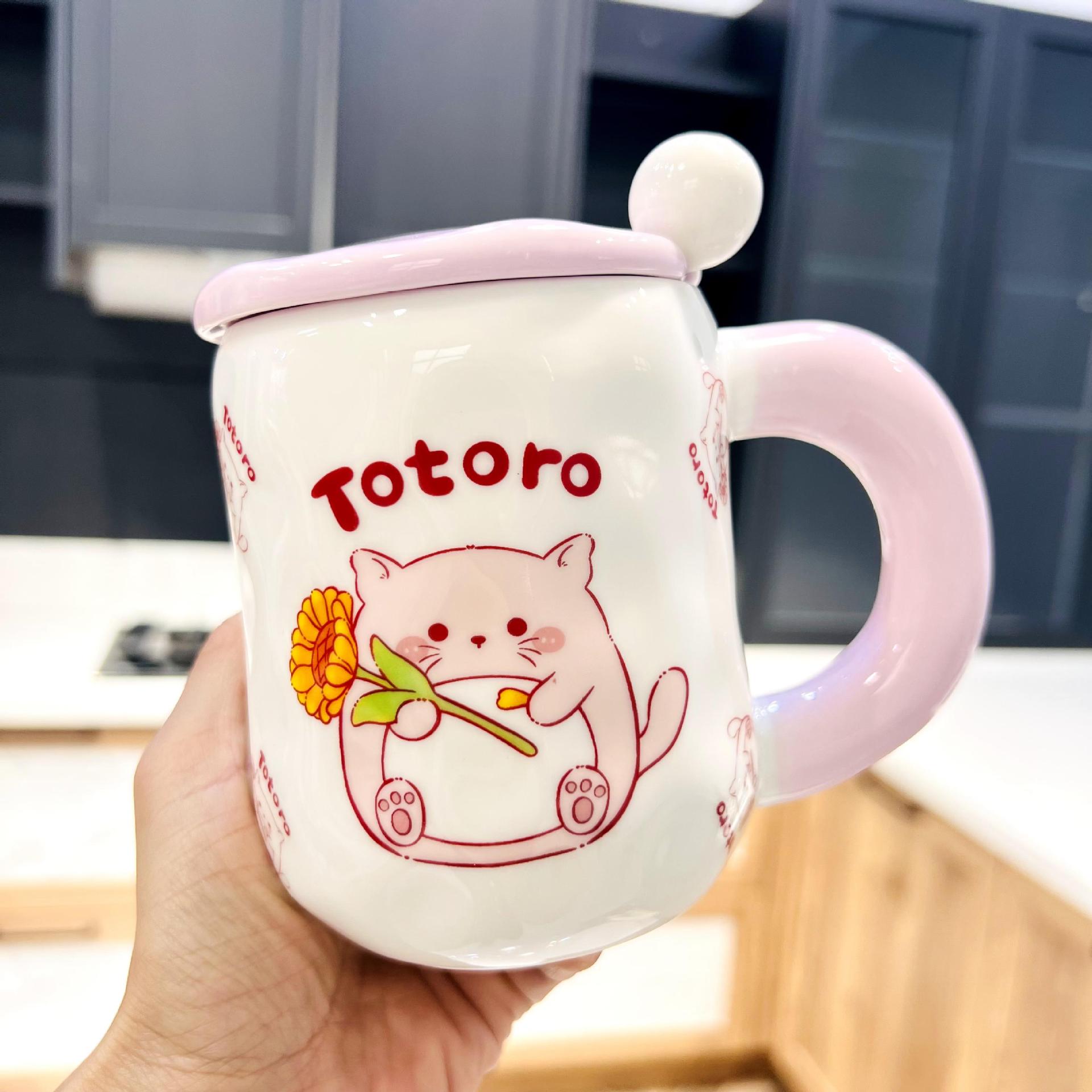 

Керамическая кружка с соломинкой и крышкой Зайчик , Лучшая подружка-фея , Милая, Детский стакан для воды, Бытовая керамическая кружка, Для девочек 420ML