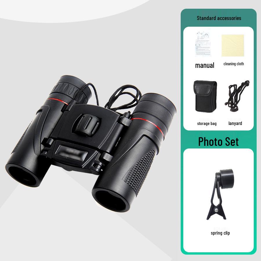 Binocolo Tascabile HD 10x22 con Visione Notturna a Bassa Luce – Ideale per Osservare la Luna, Regalo Perfetto per Bambini
